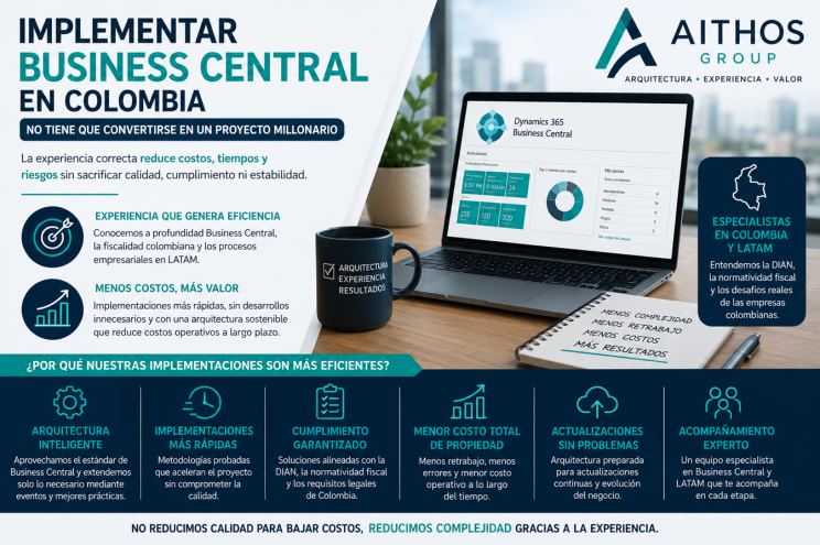 Business Central Colombia implementacion eficiente ERP